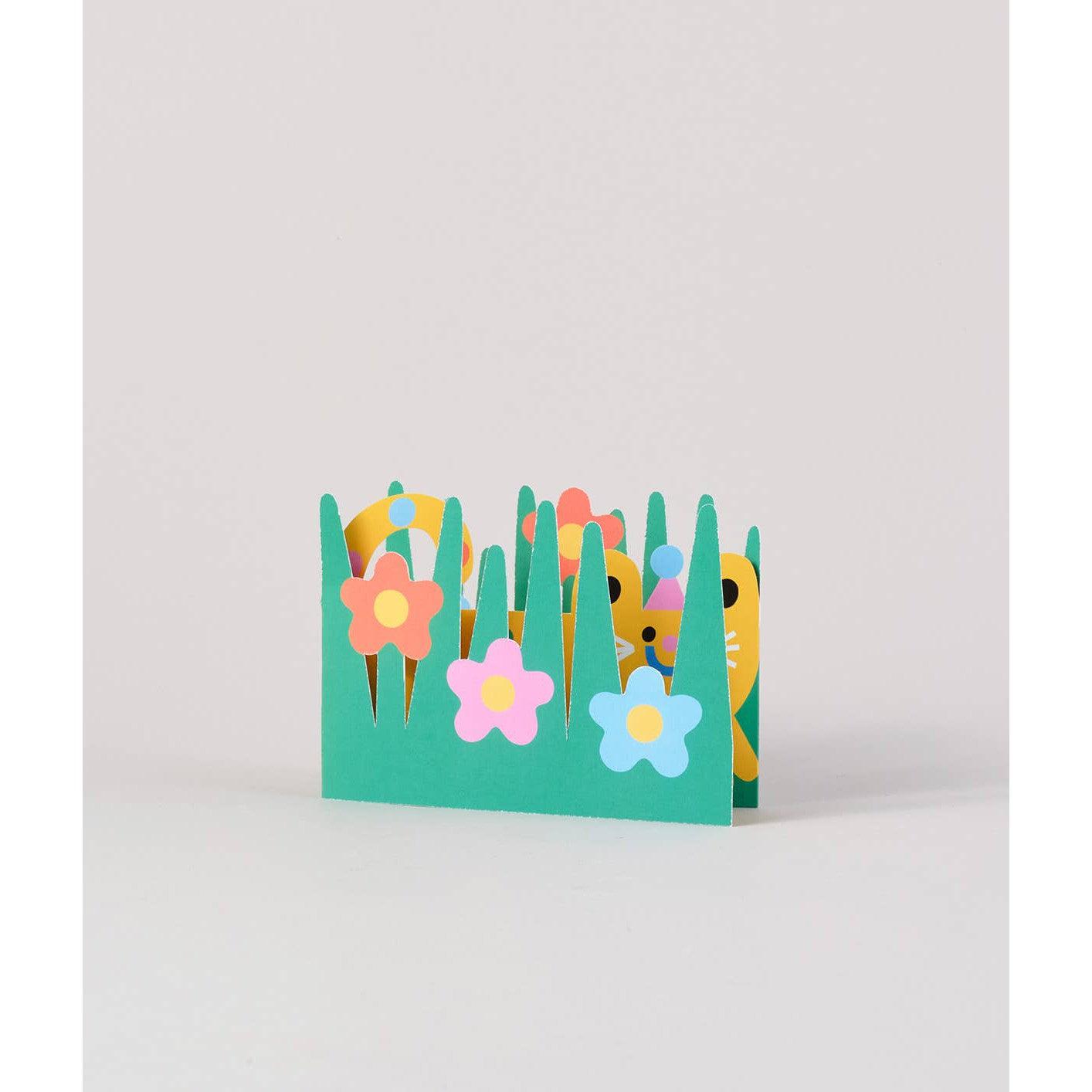 'Cat' Fold Out Kid's Birthday Card-Stationery-Wrap-Yellow Springs Toy Company