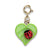 Front view of the little ladybug charm against a white background.