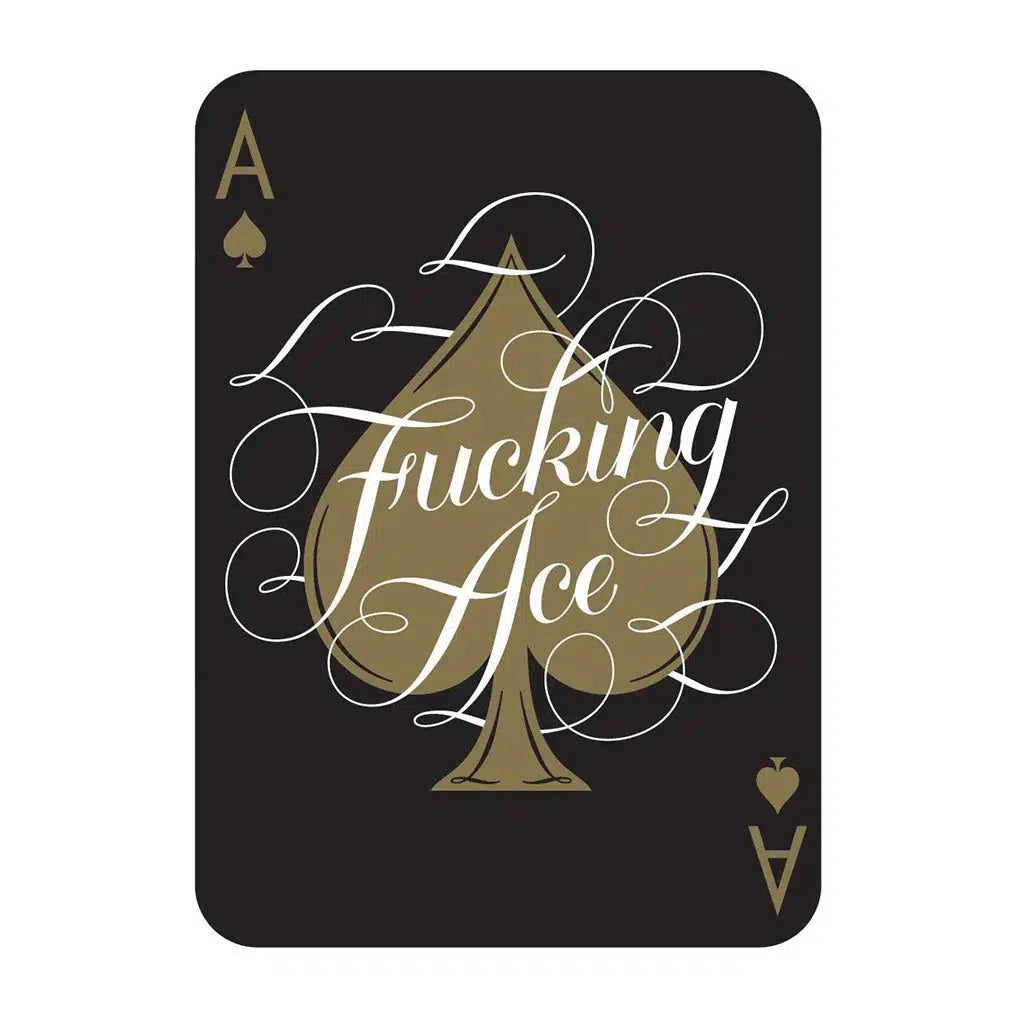 Front view of a card from the Game On, Bitches card set.