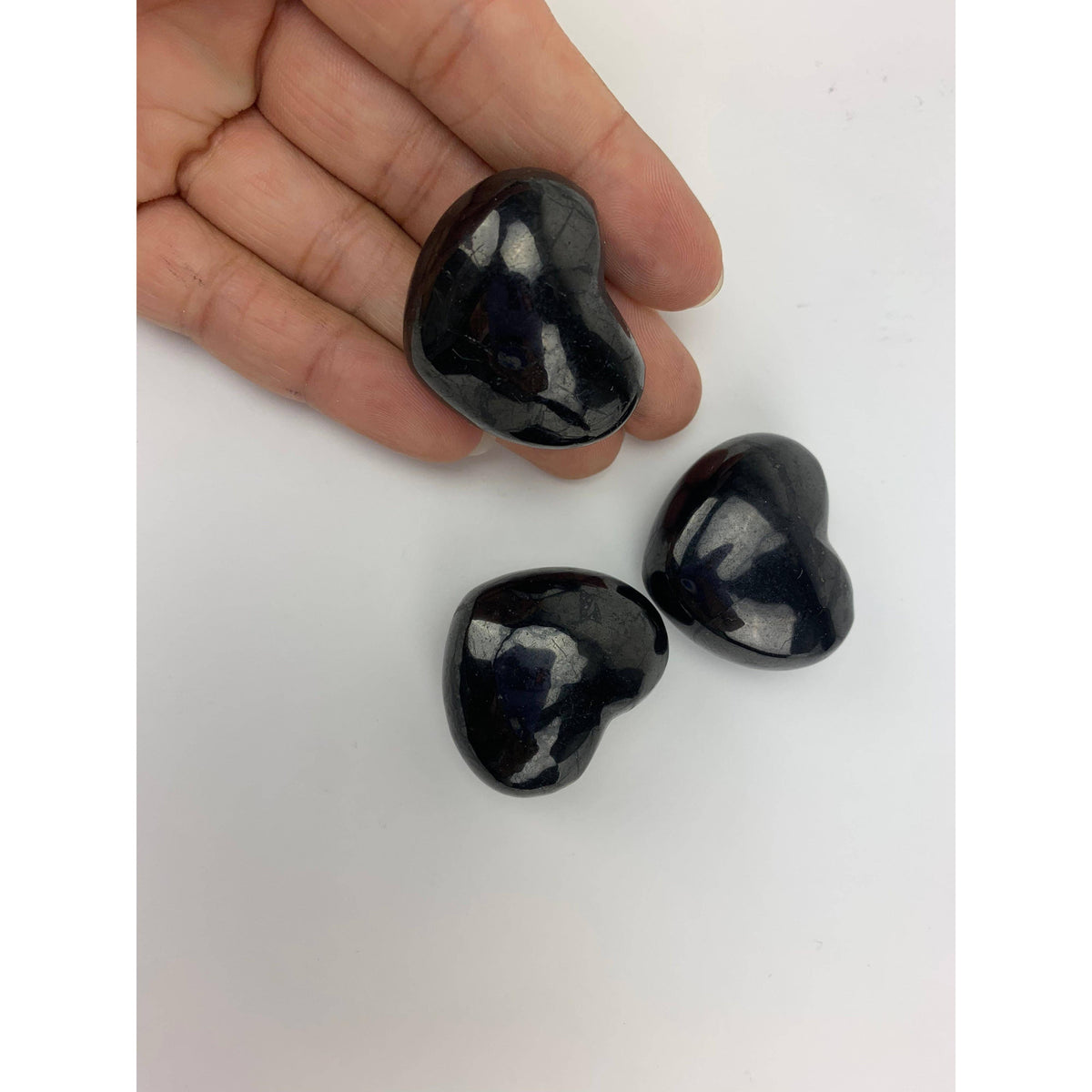 Russian Shungite Heart - 1.3"-Pelham Grayson Rose-Yellow Springs Toy Company