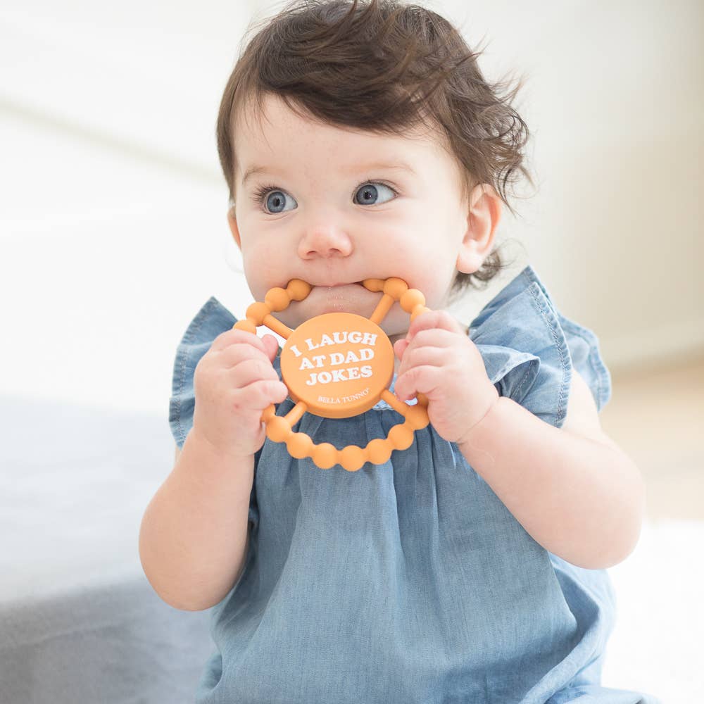 I Laugh at Dad Jokes Happy Teether-Bella Tunno-Yellow Springs Toy Company