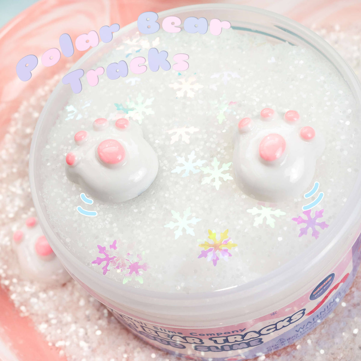 Polar Bear Tracks Cloud Slime (4pcs/case)-Kawaii Slime Company-Yellow Springs Toy Company