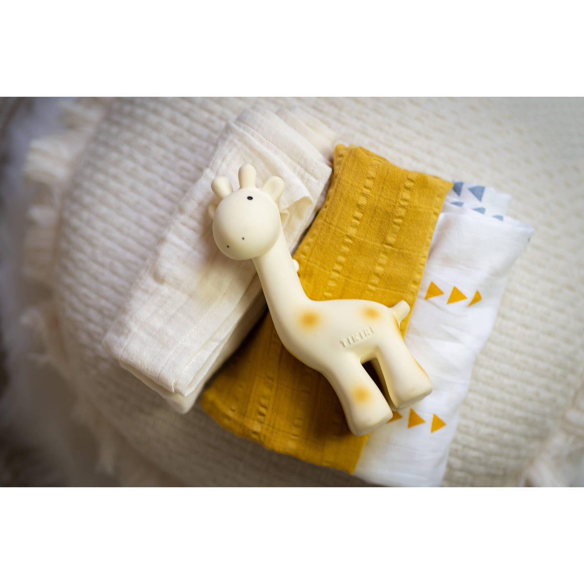 Natural Organic Rubber Giraffe Gift Set-Infant &amp; Toddler-Yellow Springs Toy Company