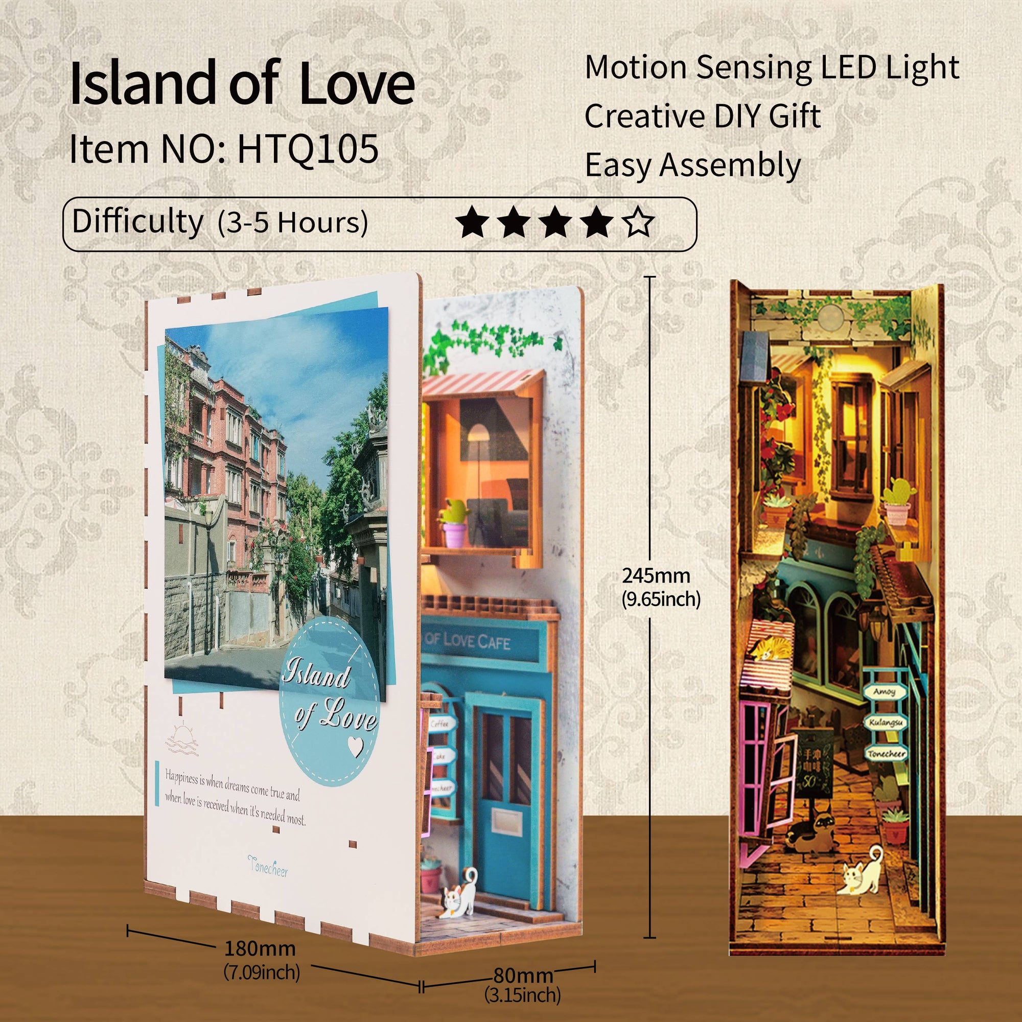 DIY Miniature House Book Nook Kit: Island of Love-Hands Craft-Yellow Springs Toy Company