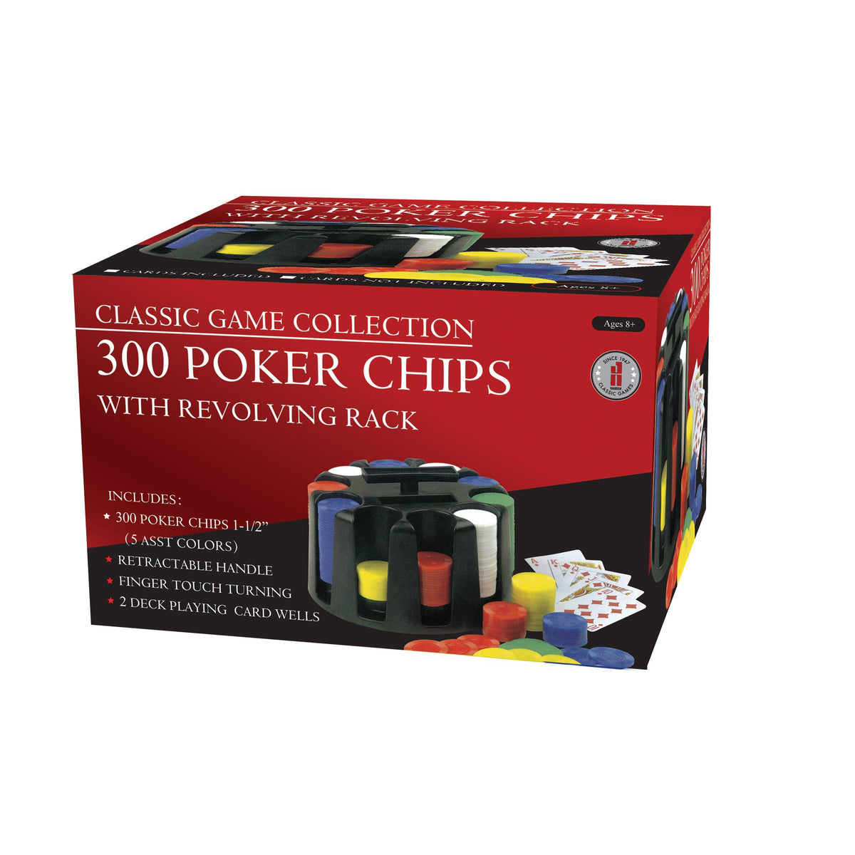 Rev Chip Rack W/300 Chips-Hansen Game Gift &amp; Toy Company-Yellow Springs Toy Company