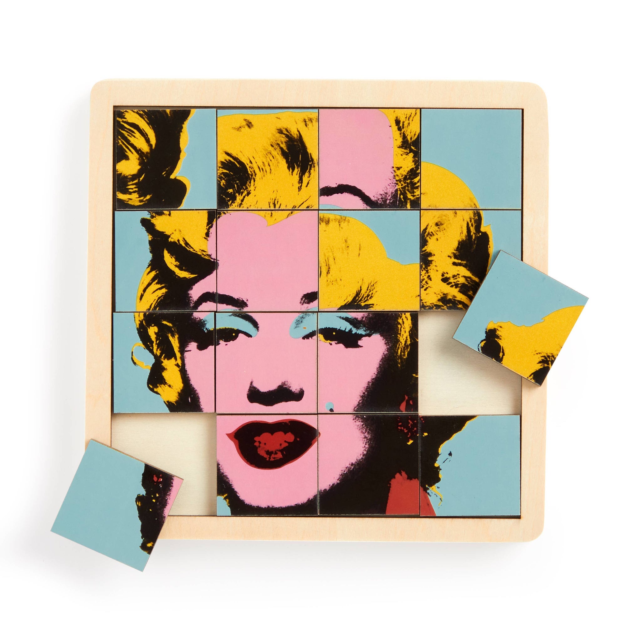 Andy Warhol Marilyn 2-in-1 Sliding Wood Puzzle-Chronicle Books-Yellow Springs Toy Company