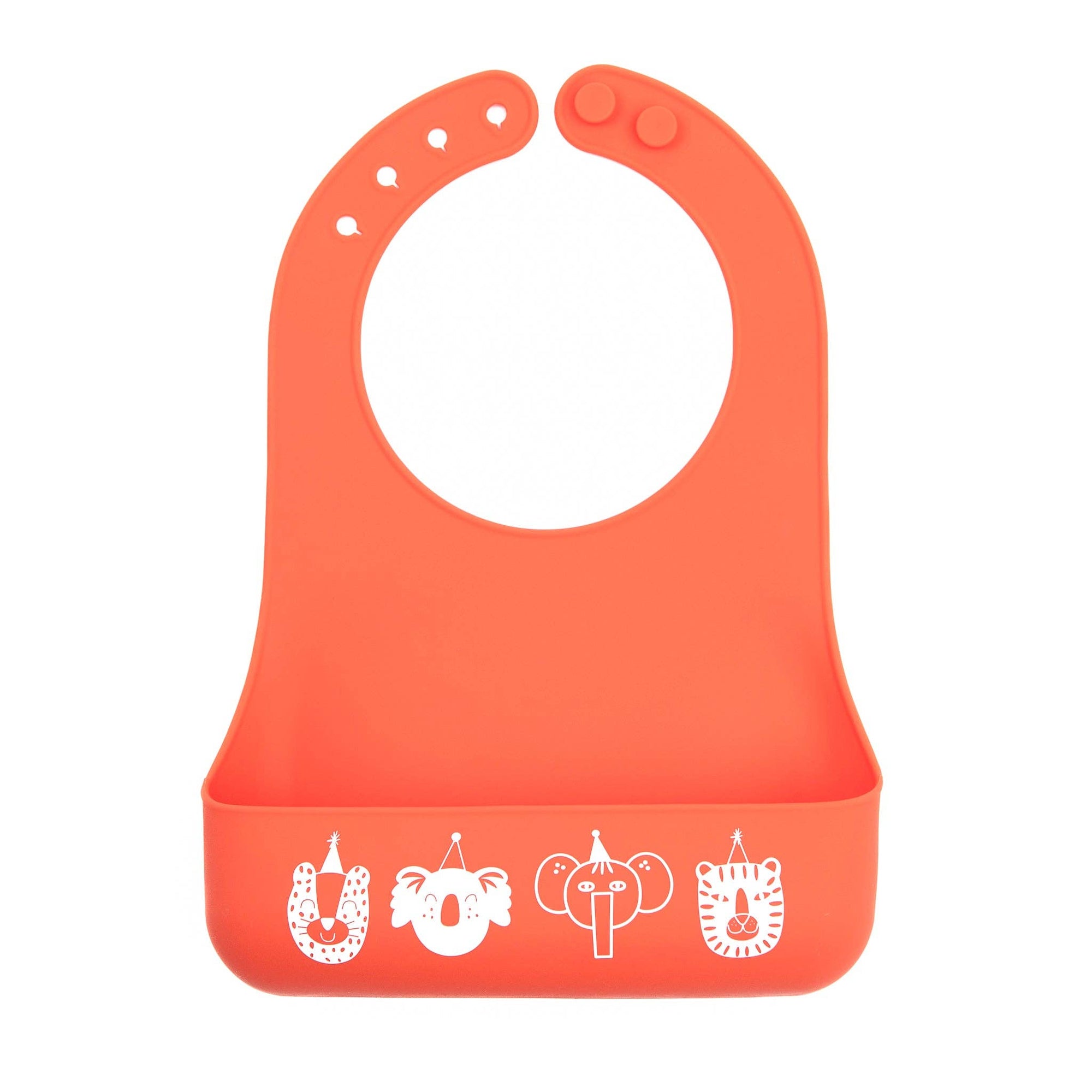 Party Animals Little Bites Starter Bib: Orange-Bella Tunno-Yellow Springs Toy Company