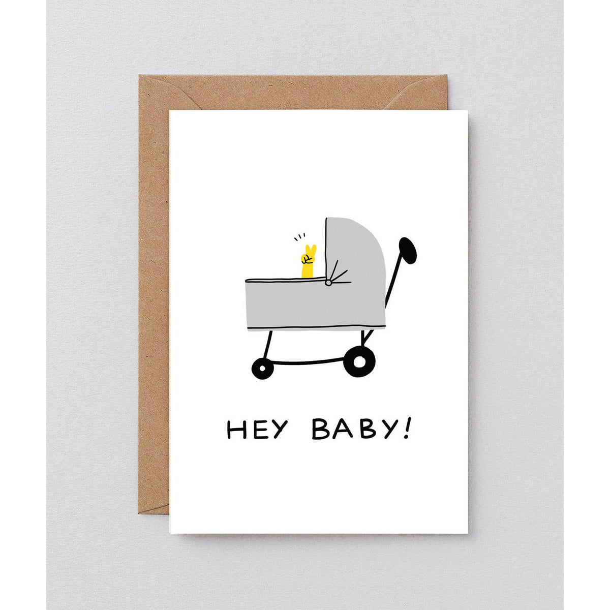 ‘Hey Baby’ Greetings Card-Stationery-Wrap-Yellow Springs Toy Company