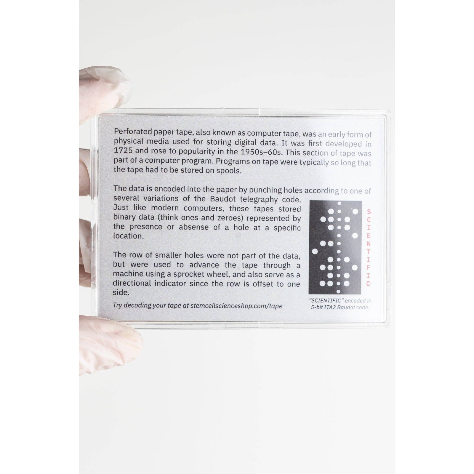 Punched Computer Tape Section - Green-Science & Discovery-Yellow Springs Toy Company