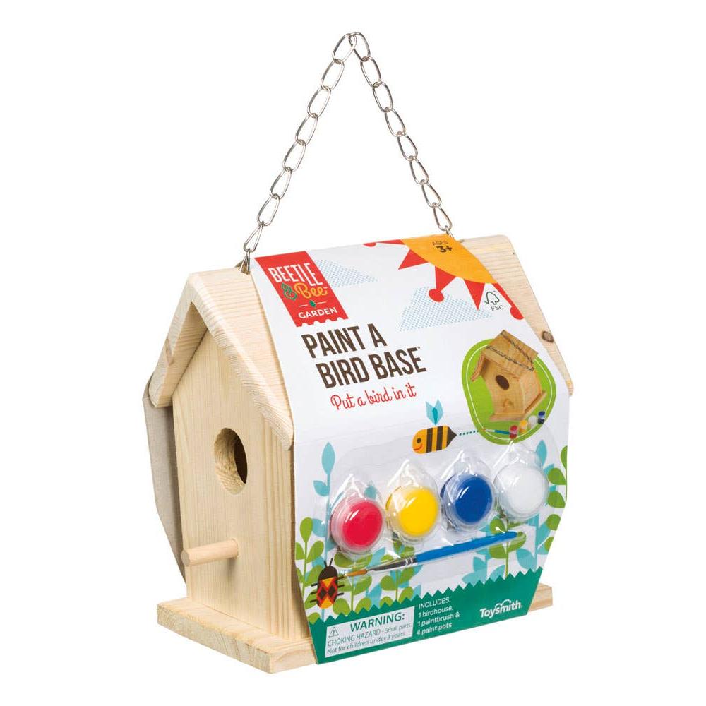 Beetle & Bee Paint A Bird Base, Backyard Birdhouse Kit-Toysmith-Yellow Springs Toy Company
