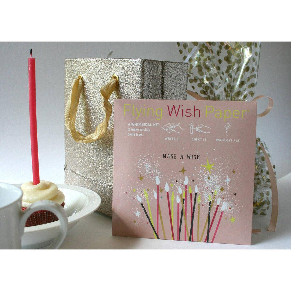 MAKE A WISH BIRTHDAY / Mini kit with 15 Wishes + accessories-FLYING WISH PAPER-Yellow Springs Toy Company