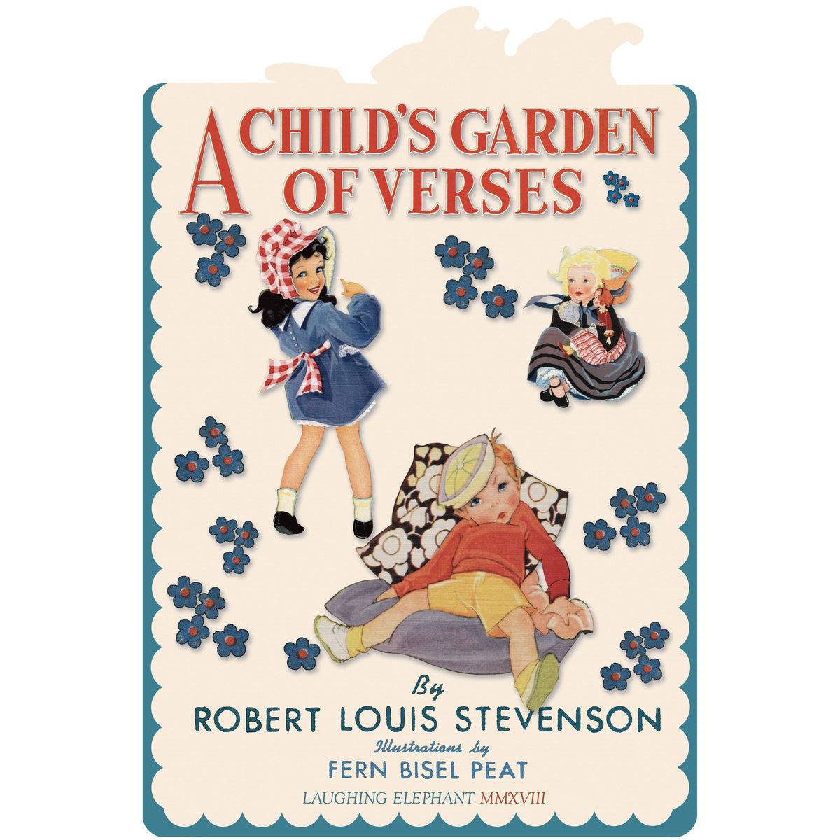 A Child&#39;s Garden Of Verses- Children&#39;s Shape Book-Vintage-Laughing Elephant Books-Yellow Springs Toy Company