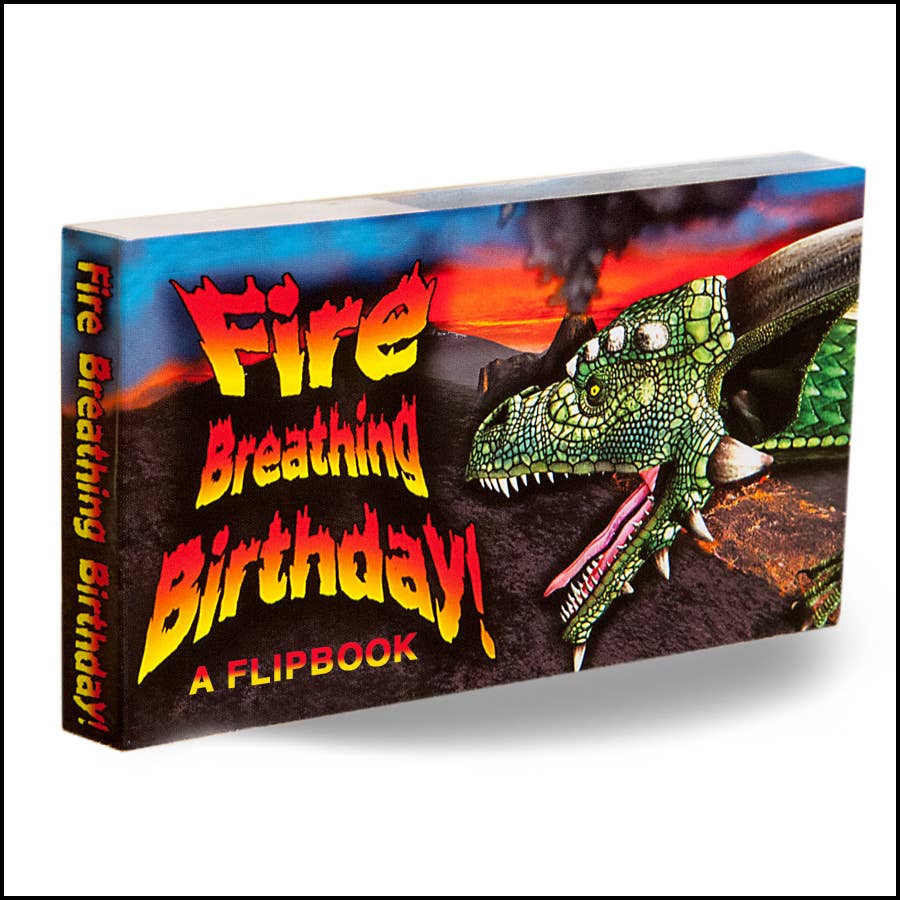 Fire-Breathing Dragon Birthday Greeting Flipbook-Fliptomania-Yellow Springs Toy Company