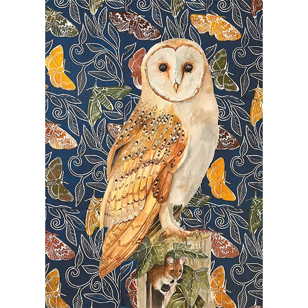 1000 pcs, Barn owl with mouse-Autruche-Yellow Springs Toy Company