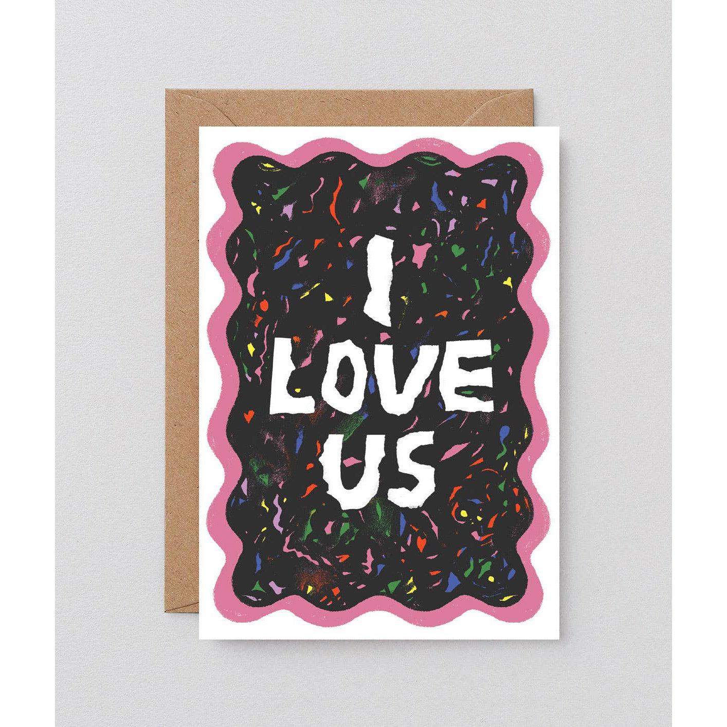 'I Love Us' Greetings Card-Stationery-Wrap-Yellow Springs Toy Company