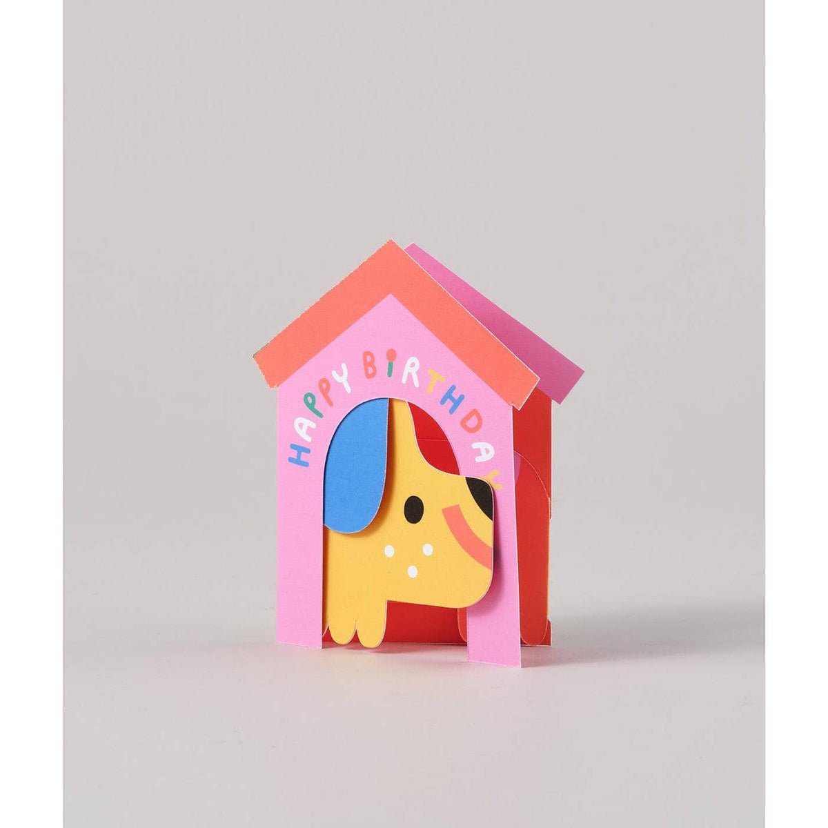 &#39;Dog In House&#39; Fold Out Kid&#39;s Birthday Card-Stationery-Wrap-Yellow Springs Toy Company