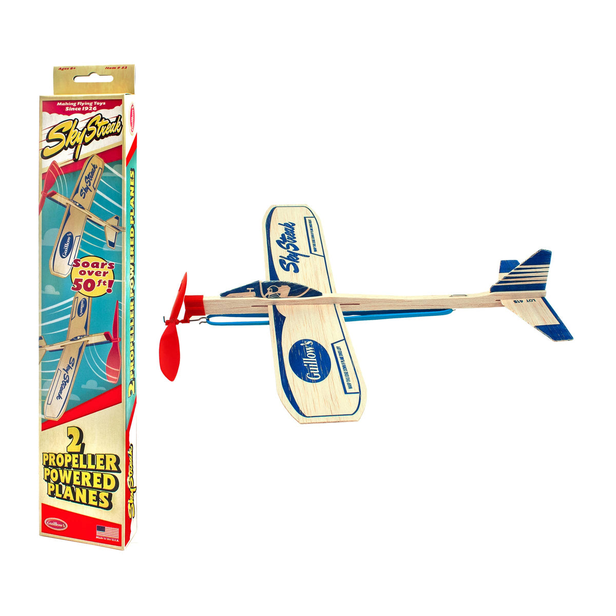 Guillow&#39;s Sky Streak Power Plane Twin Pack-Channel Craft-Yellow Springs Toy Company