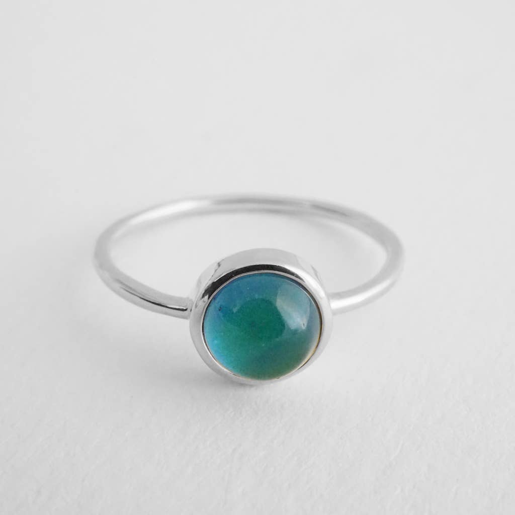 Silver Mini Mood Ring: Adjustable M/L-Jewelry &amp; Accessories-Honeycat Jewelry-Yellow Springs Toy Company