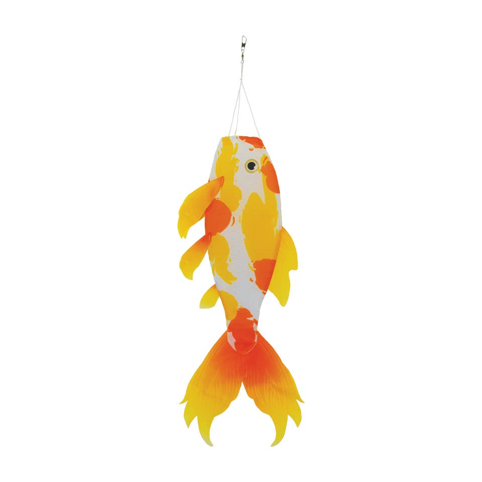 Realistic Yellow Koi 30" Fish Windsock-In the Breeze, LLC.-Yellow Springs Toy Company