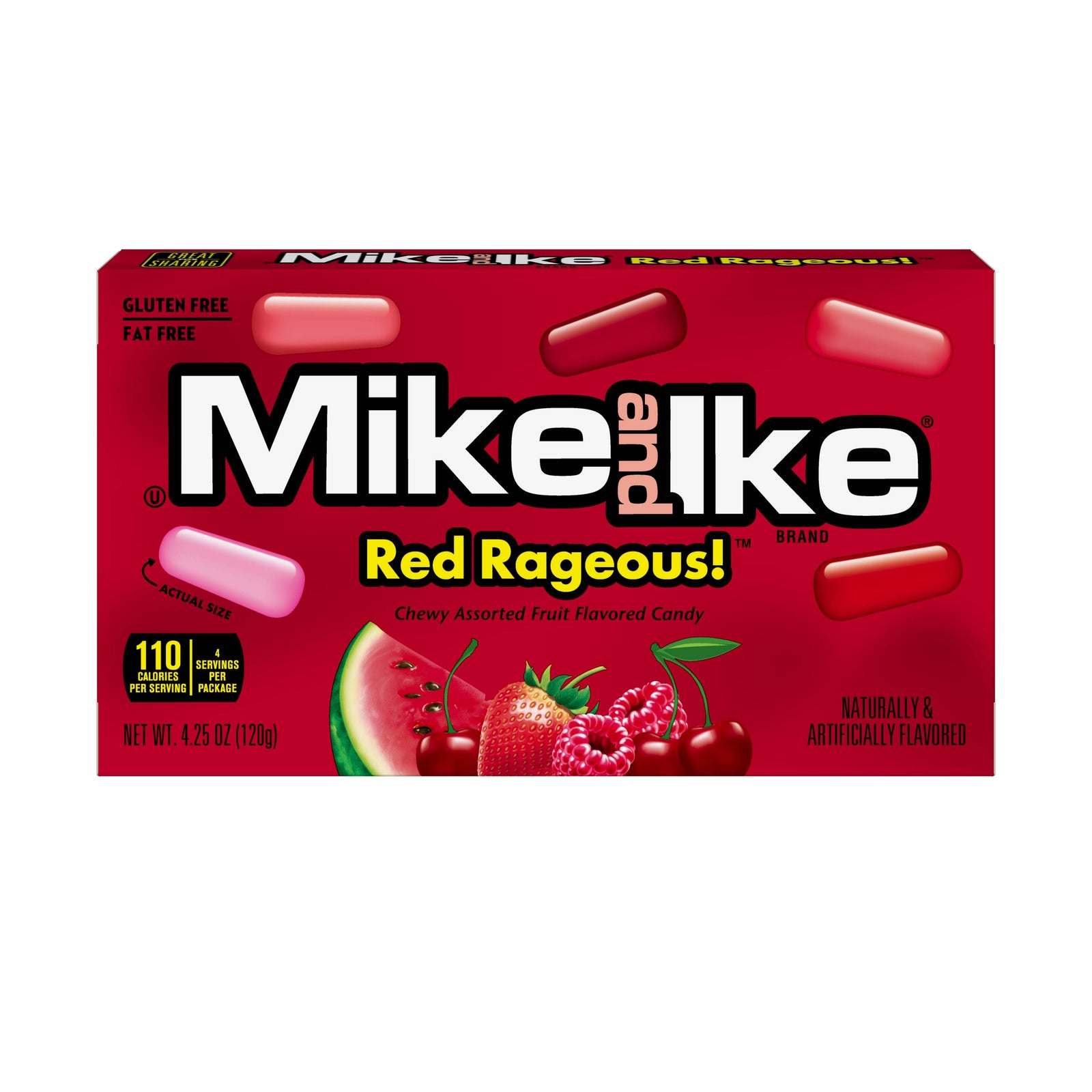 Mike and Ike Theater Box, Red Rageous, 4.25oz, 12ct Case-Grandpa Joe's Candy Shop-Yellow Springs Toy Company