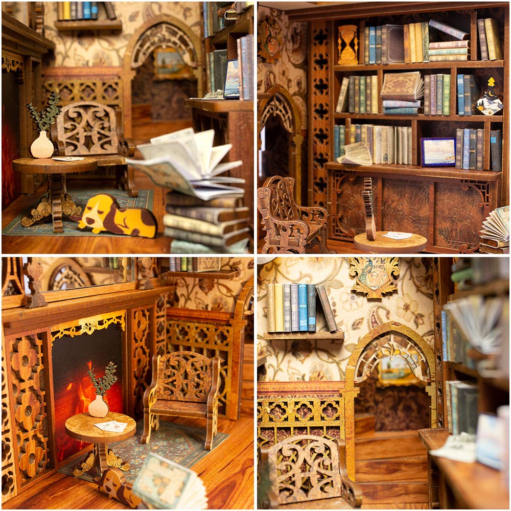 DIY Book Nook Kit: Eternal Bookstore with Dust Cover-Hands Craft-Yellow Springs Toy Company