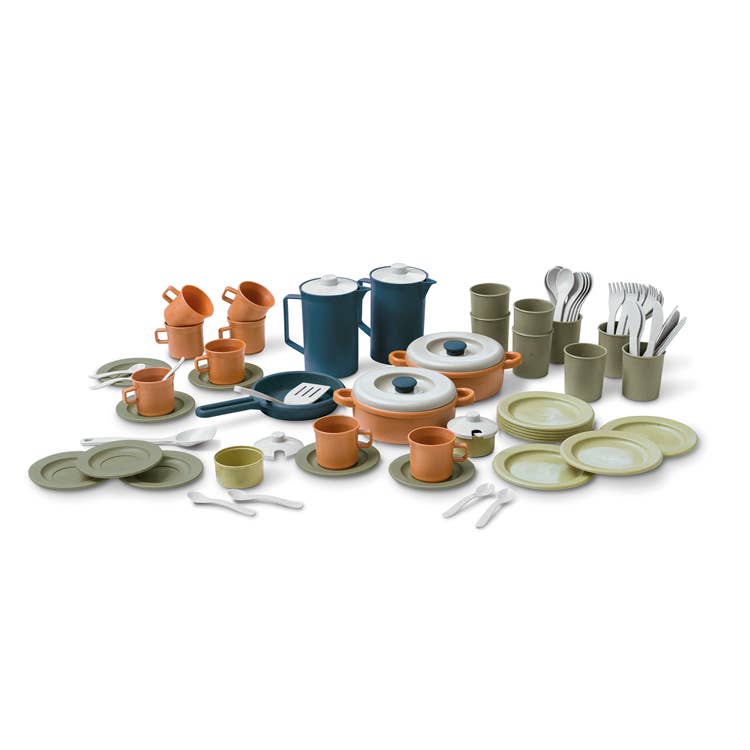 Dantoy BIO plastic Coffee and Dinner Set 79 Pieces-Creative Toy Company-Yellow Springs Toy Company