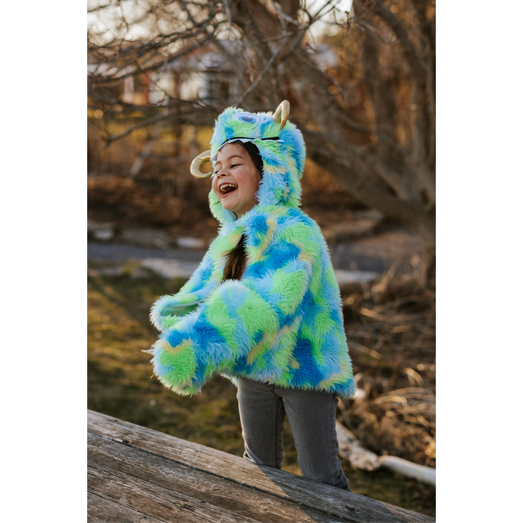 Swampy the Monster Cape - Green/Blue - Size 4-6-Costume &amp; Dress-Up-Yellow Springs Toy Company