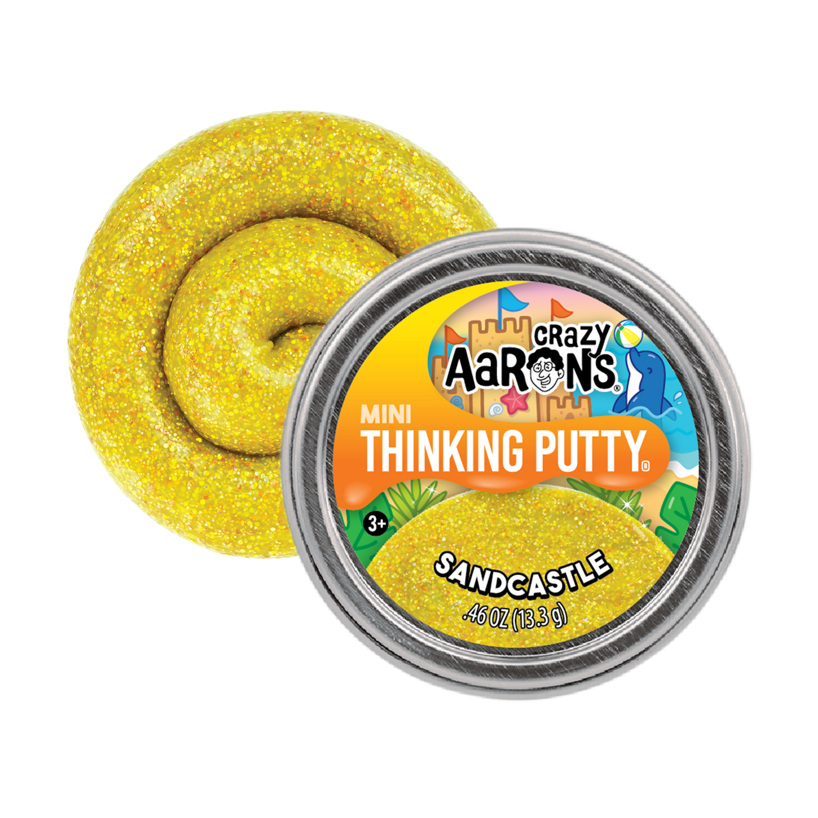 Crazy Aaron's Putty - Sandcastle - 2" Mini Tin-Novelty-Crazy Aarons Putty-Yellow Springs Toy Company