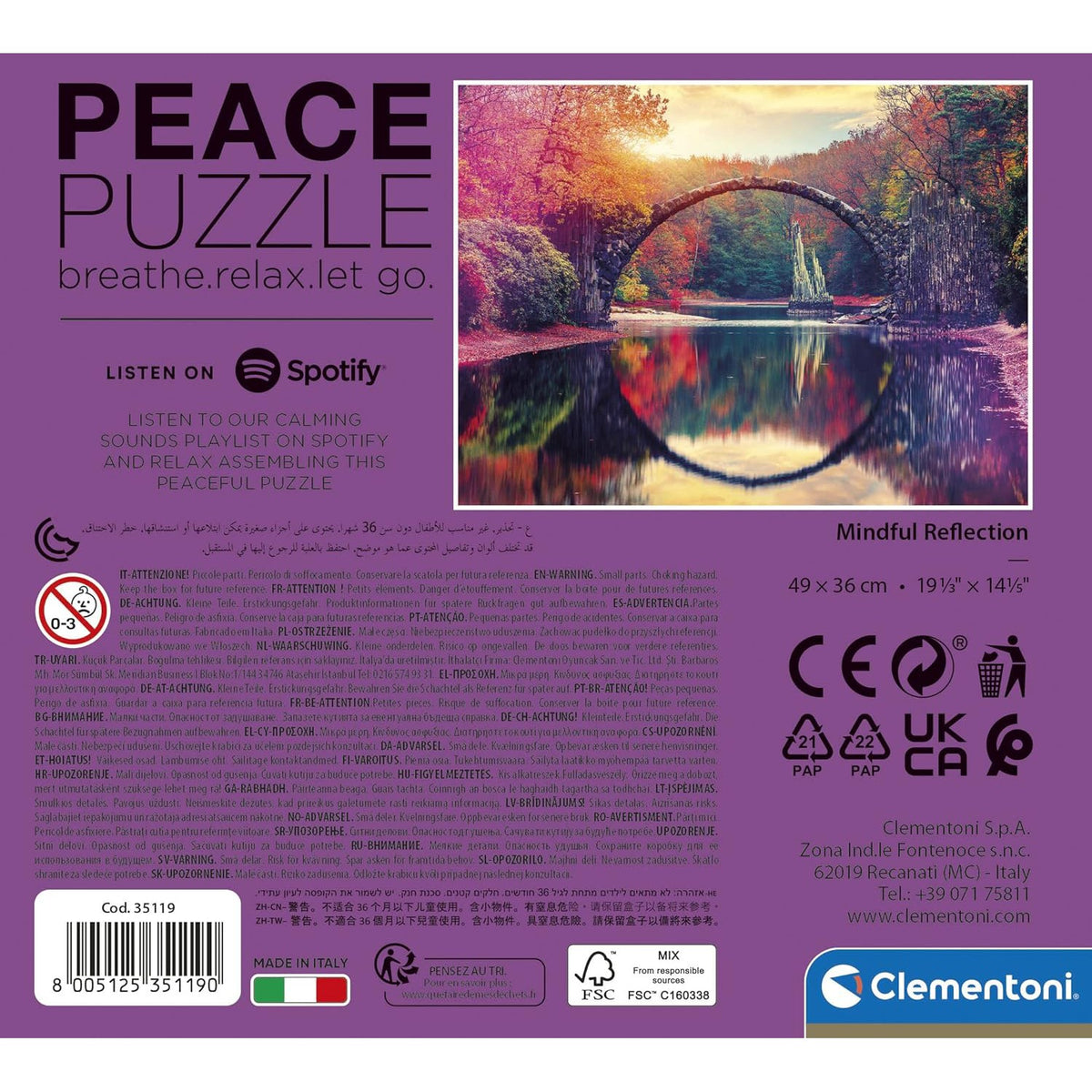 Peace Puzzle - Mindful Reflection - 500 pieces-Puzzles-Creative Toy Company-Yellow Springs Toy Company