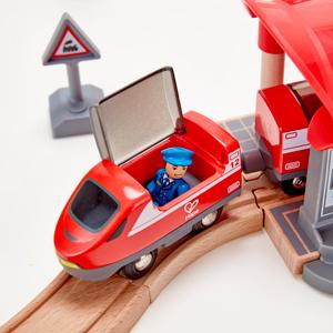Wooden Busy City Rail Set-Vehicles &amp; Transportation-Hape-Yellow Springs Toy Company