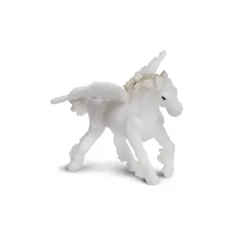 Tiny realistic white Pegasus