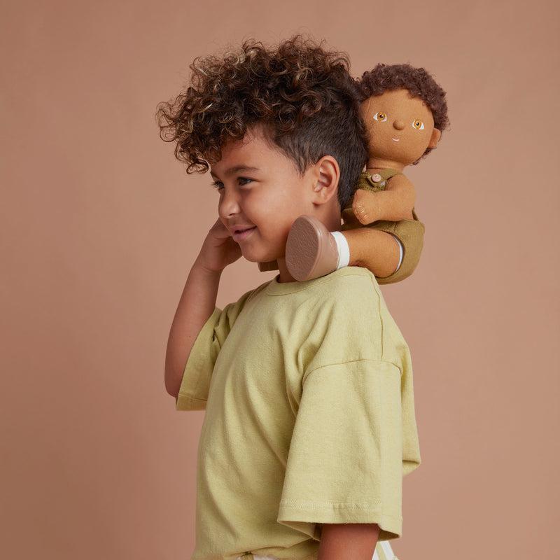 Dinkum Doll - Button - 14&quot;-Stuffed &amp; Plush-Olli Ella U.S.-Yellow Springs Toy Company