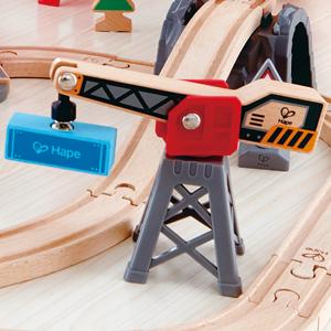 Wooden Busy City Rail Set-Vehicles &amp; Transportation-Hape-Yellow Springs Toy Company