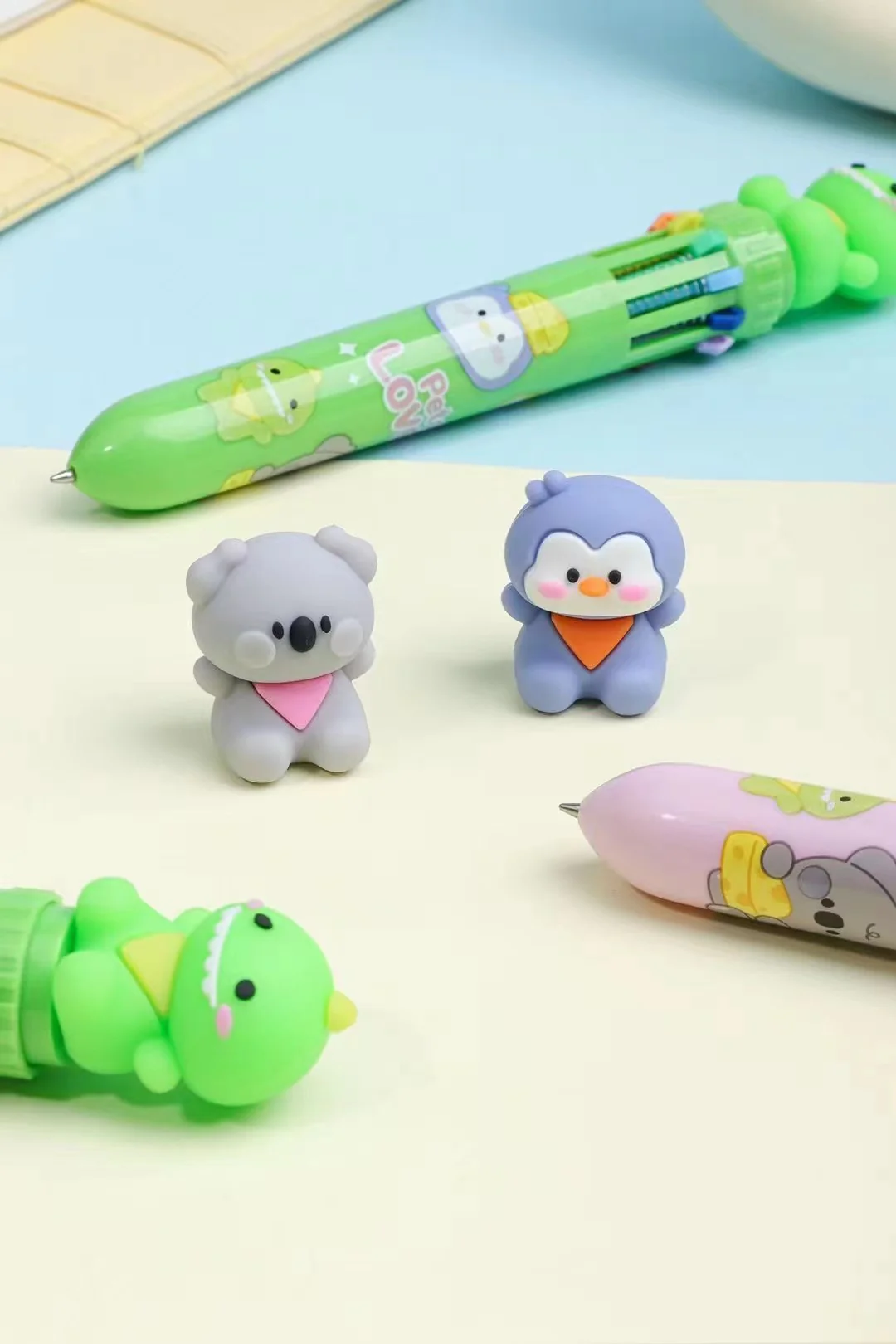 10-Color Retracable Ballpoint Pen - Animal Friends-Stationery-BCmini-Yellow Springs Toy Company