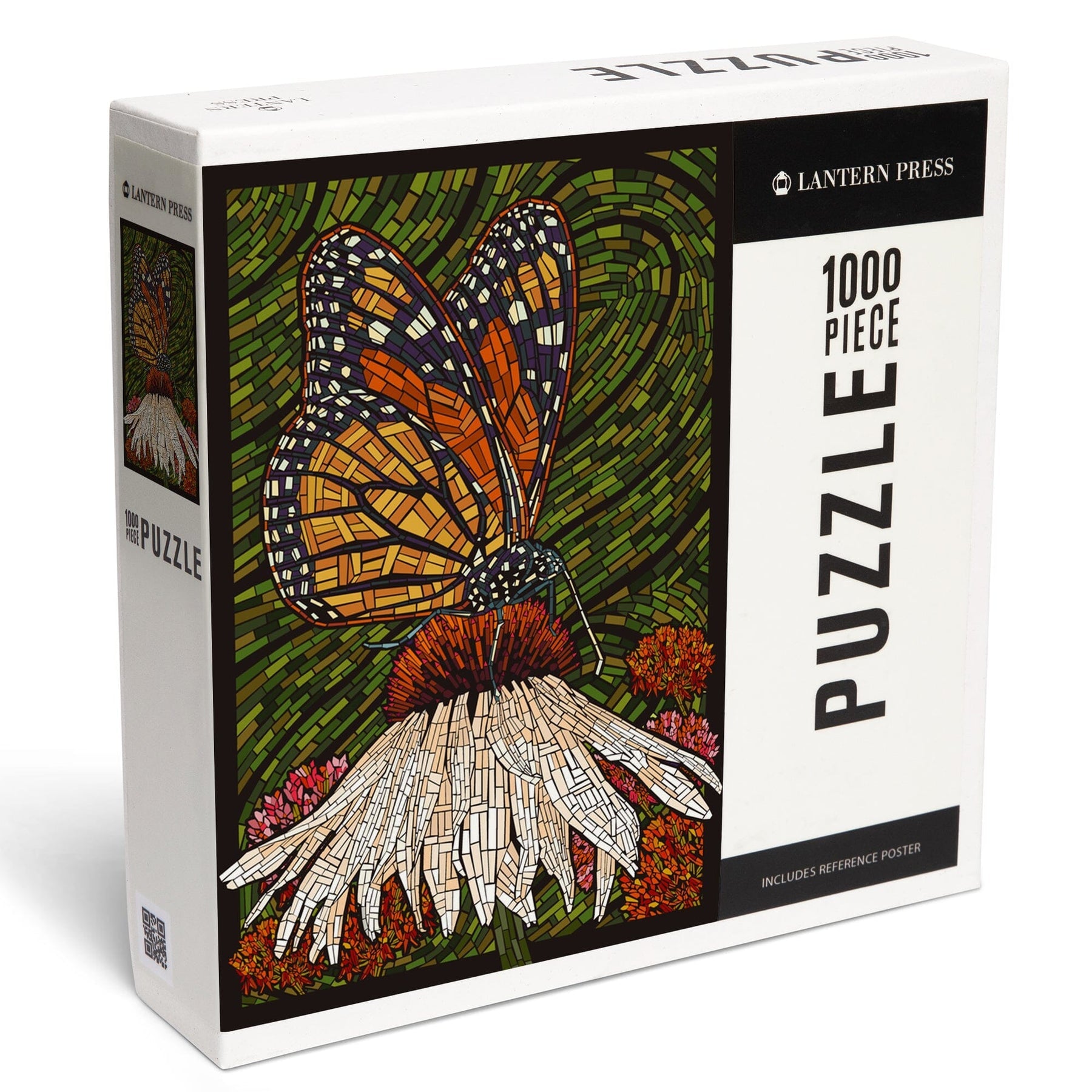 Monarch Butterfly, Paper Mosaic Jigsaw - 1000 pieces-Puzzles-Lantern Press-Yellow Springs Toy Company