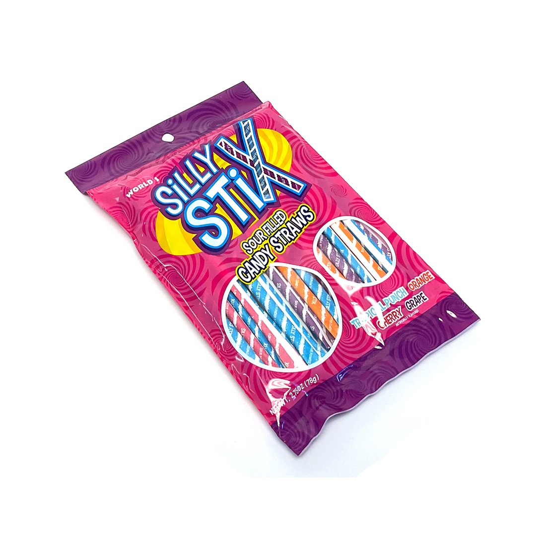 World's Silly Stix - Sour Candy Straws - 2.75oz-Candy & Treats-Grandpa Joe's Candy Shop-Yellow Springs Toy Company