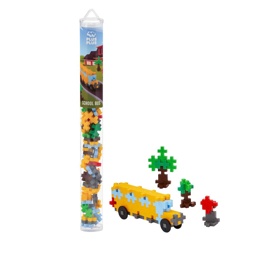Plus-Plus Tube - Tube 70 pc - School Bus-Building & Construction-Plus-Plus-Yellow Springs Toy Company