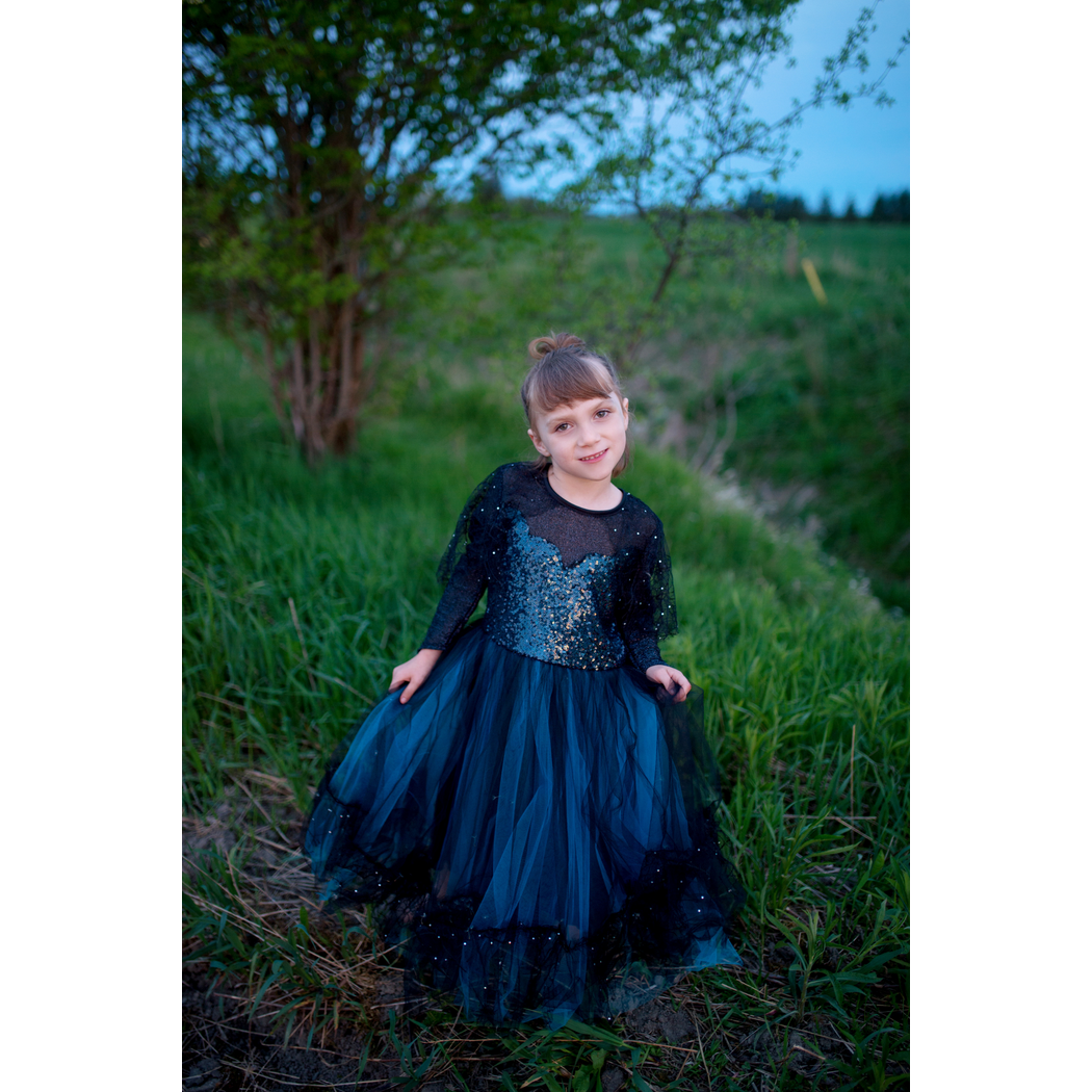 Luna the Midnight Witch Dress & Headband - Size 7-8-Costume & Dress-Up-Yellow Springs Toy Company