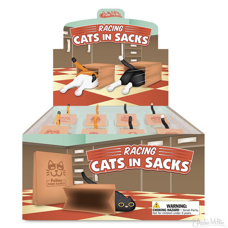 Racing Cats in Sacks-Novelty-Archie McPhee Wholesale-Yellow Springs Toy Company