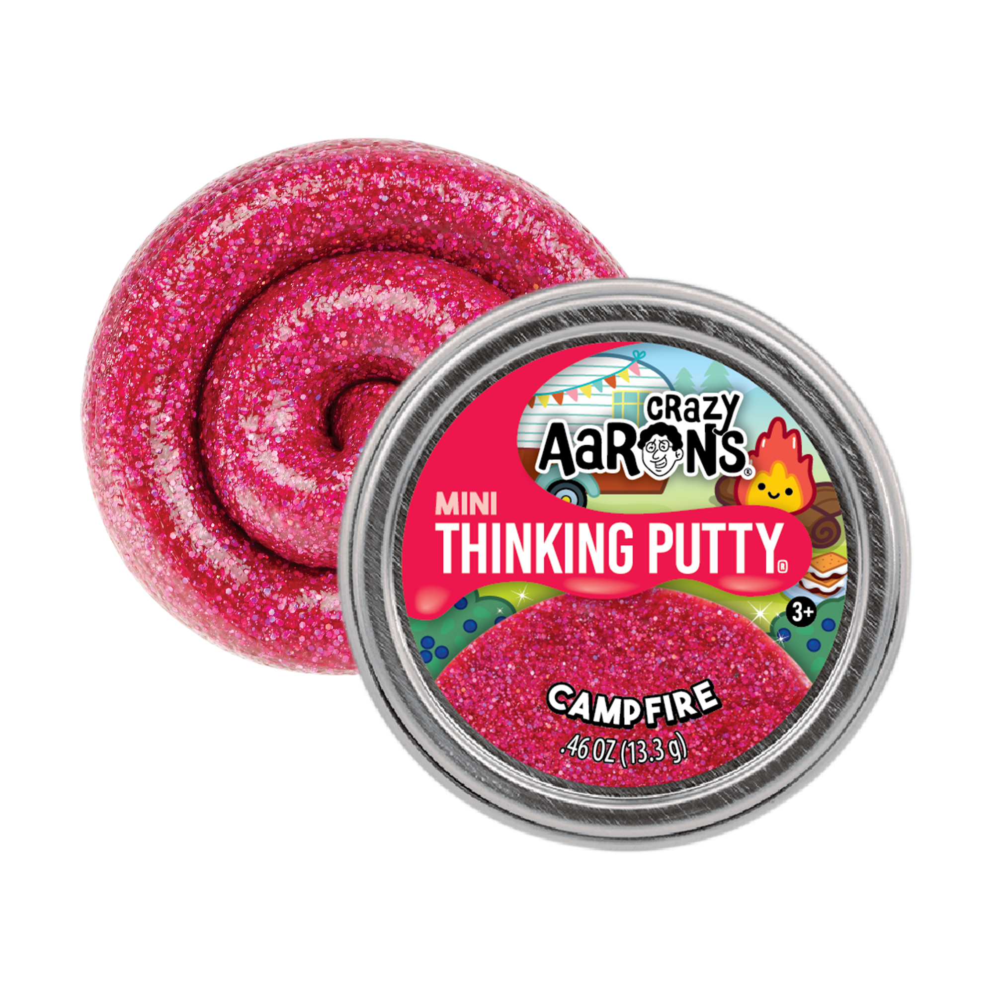 Crazy Aaron's Putty - Campfire - 2" Mini Tin-Novelty-Crazy Aarons Putty-Yellow Springs Toy Company