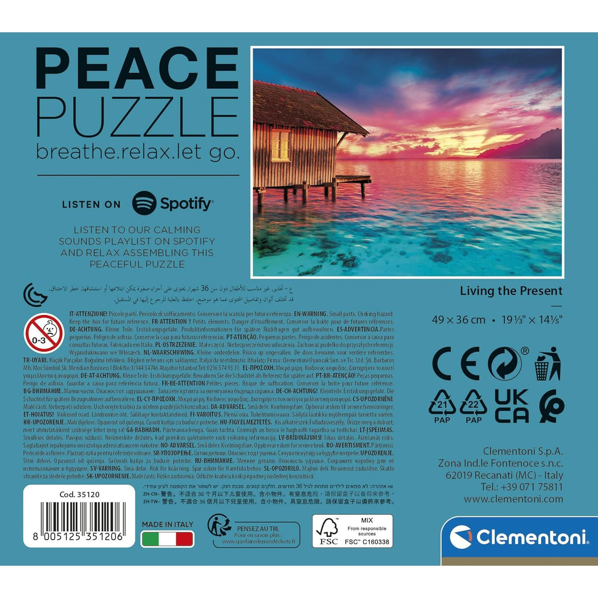 Peace Puzzle - Living in the Present - 500 pieces-Puzzles-Creative Toy Company-Yellow Springs Toy Company