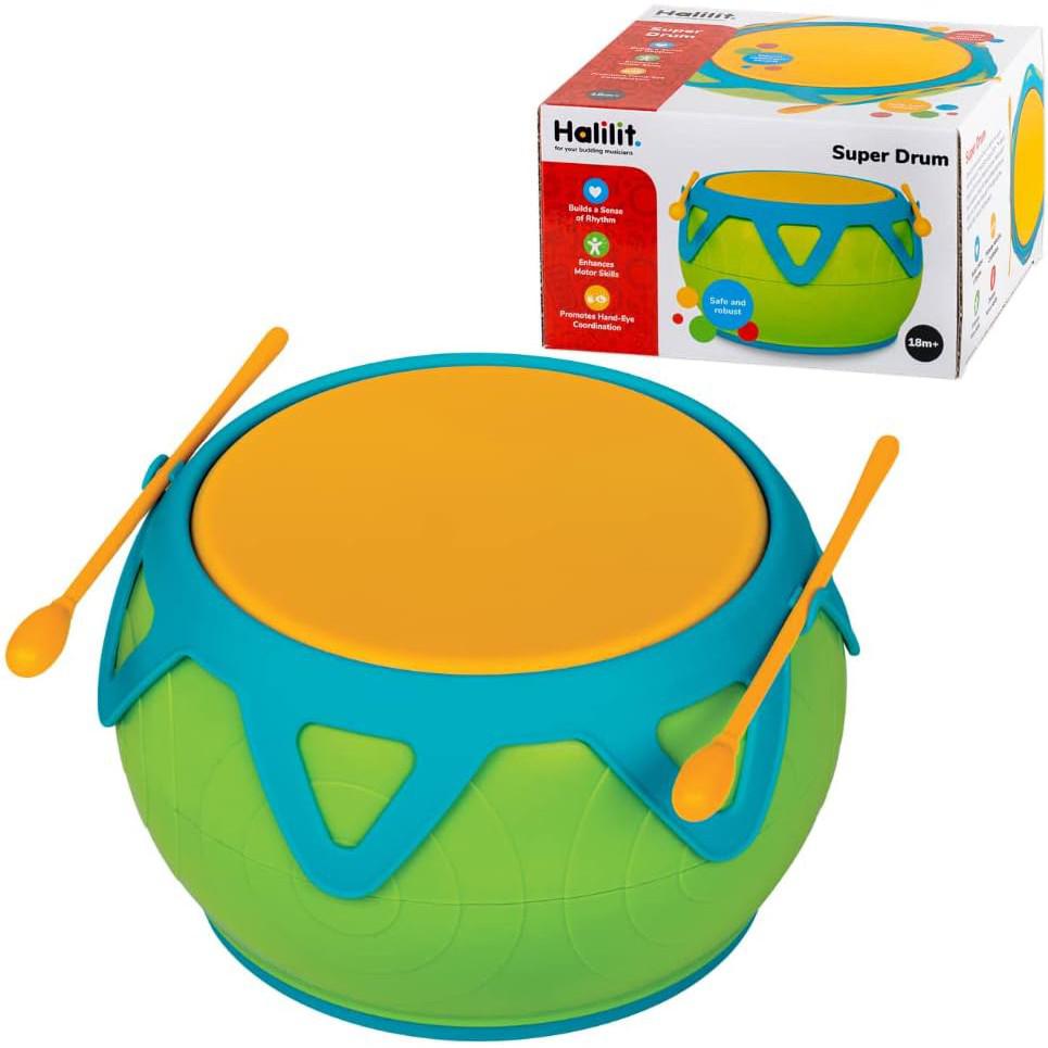 Super Drum (colors vary)-Arts & Humanities-Halilit-Yellow Springs Toy Company
