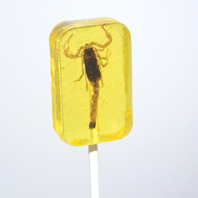 Scorpion Sucker Lollipop - Banana-Candy &amp; Treats-Grandpa Joe&#39;s Candy Shop-Yellow Springs Toy Company