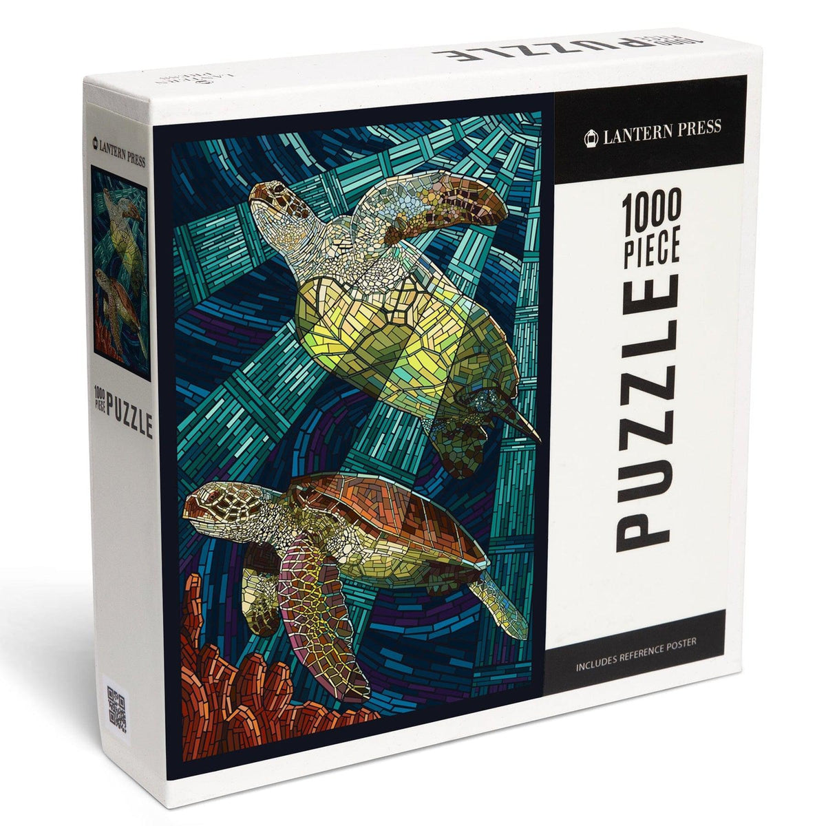 Sea Turtle, Paper Mosaic Jigsaw - 1000 pieces-Puzzles-Lantern Press-Yellow Springs Toy Company