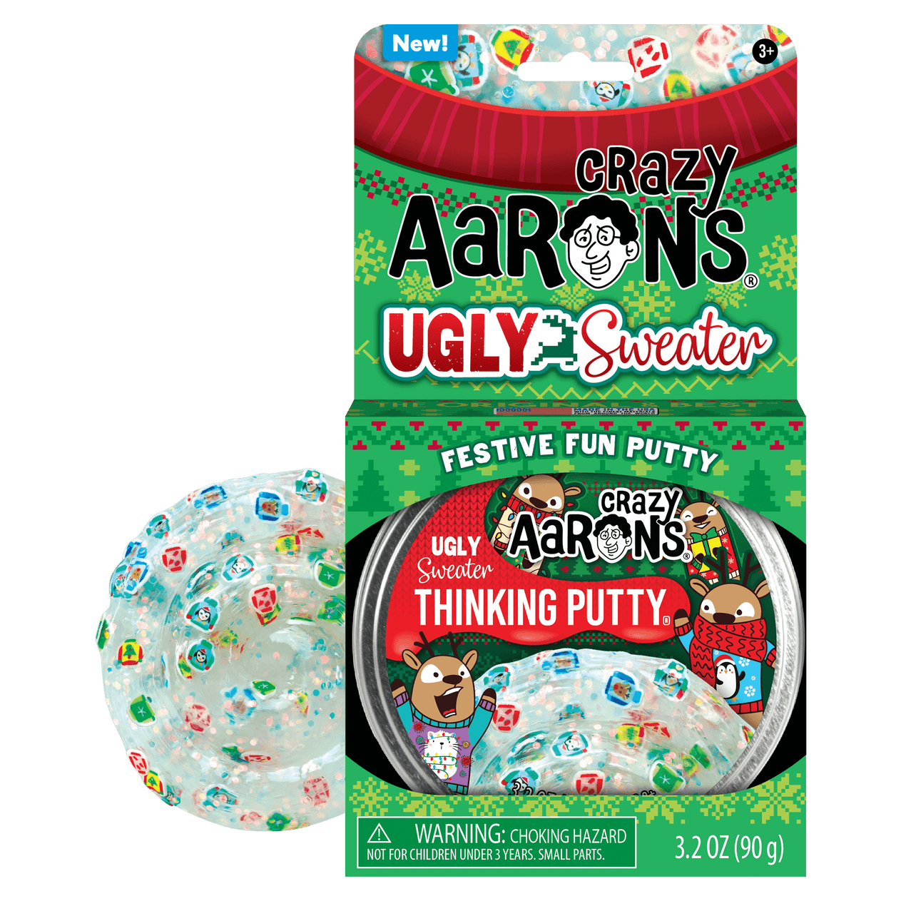 Crazy Aaron's Putty - Hide Inside Collection - Ugly Sweater - 4-inch Tin-Novelty-Crazy Aarons Putty-Yellow Springs Toy Company