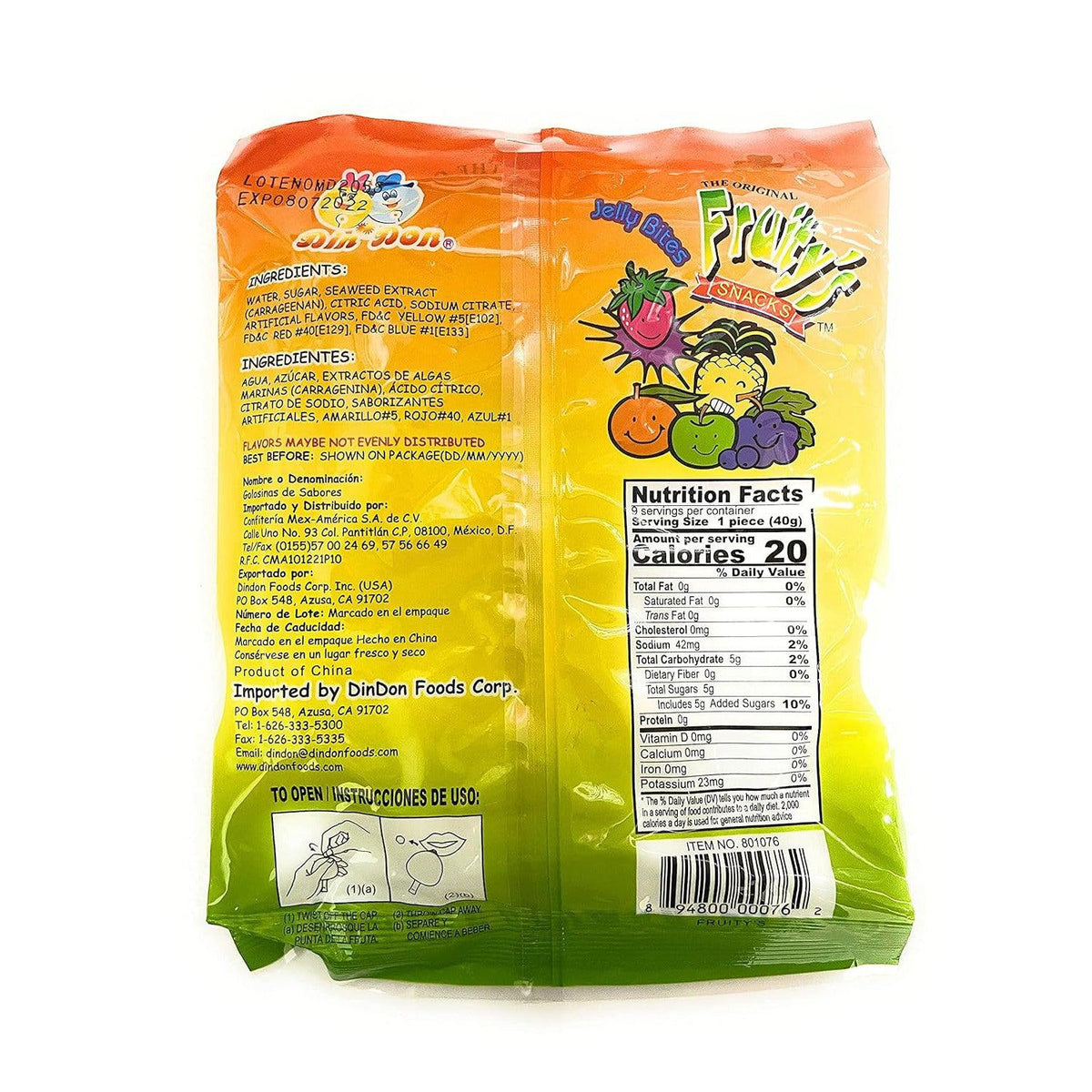 DinDon JU-C Jelly Bites Bag-Candy &amp; Treats-Grandpa Joe&#39;s Candy Shop-Yellow Springs Toy Company
