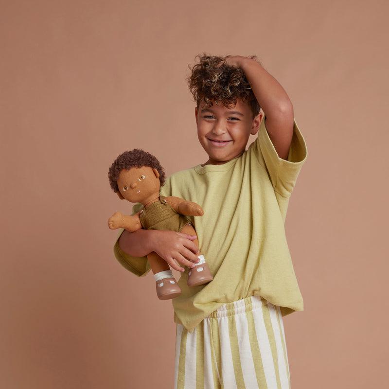 Dinkum Doll - Button - 14&quot;-Stuffed &amp; Plush-Olli Ella U.S.-Yellow Springs Toy Company