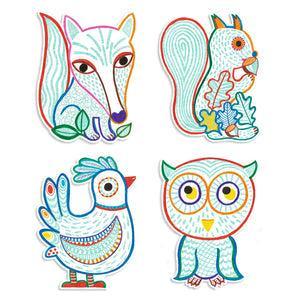 Forest Friends - Coloring-Arts & Humanities-Djeco-Yellow Springs Toy Company