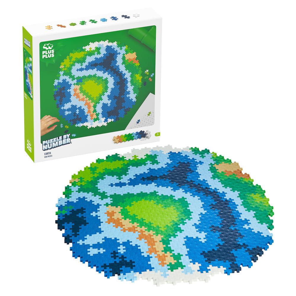 Puzzle-By-Number - 800 pc - Earth-Building &amp; Construction-Plus-Plus-Yellow Springs Toy Company