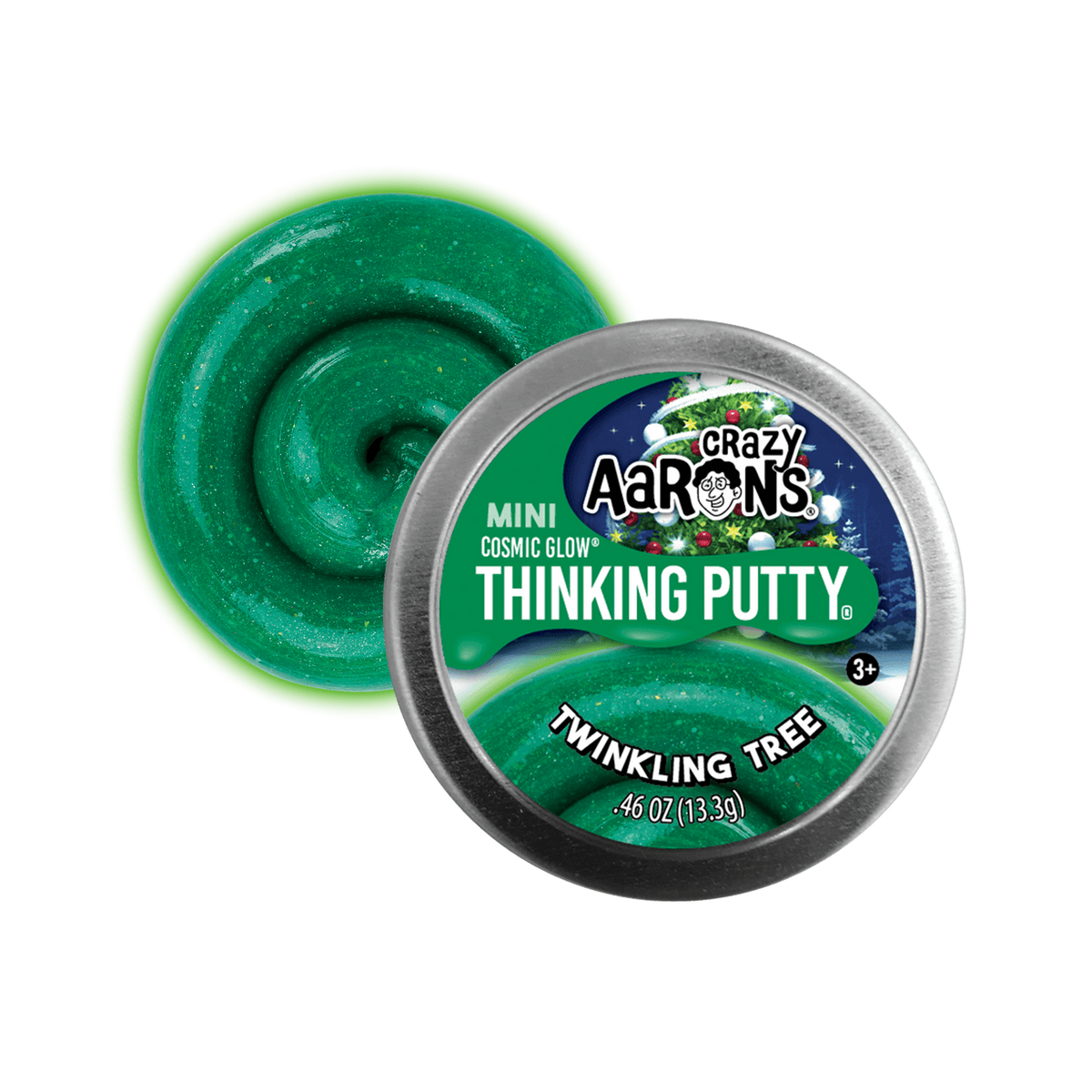 Crazy Aaron&#39;s Putty - Twinkling Tree - 2 Inch Tin-Novelty-Crazy Aarons Putty-Yellow Springs Toy Company